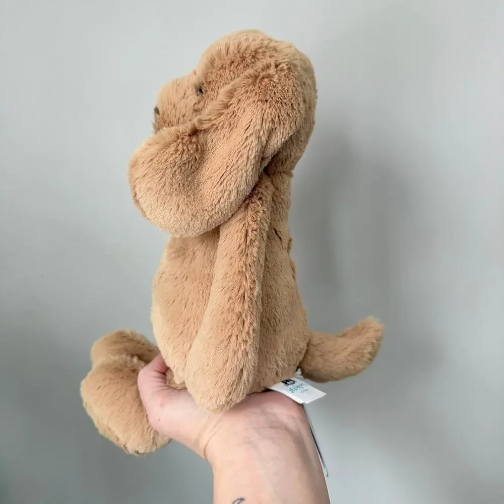 AUTHENTIC Jellycat Bashful Toffee Puppy Medium NWT - Fast Shipping! - Picture 4 of 10